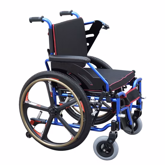 Economy Foldable Manual Wheelchair Direct China Factory Steel Wheel Chair with Competitive Price