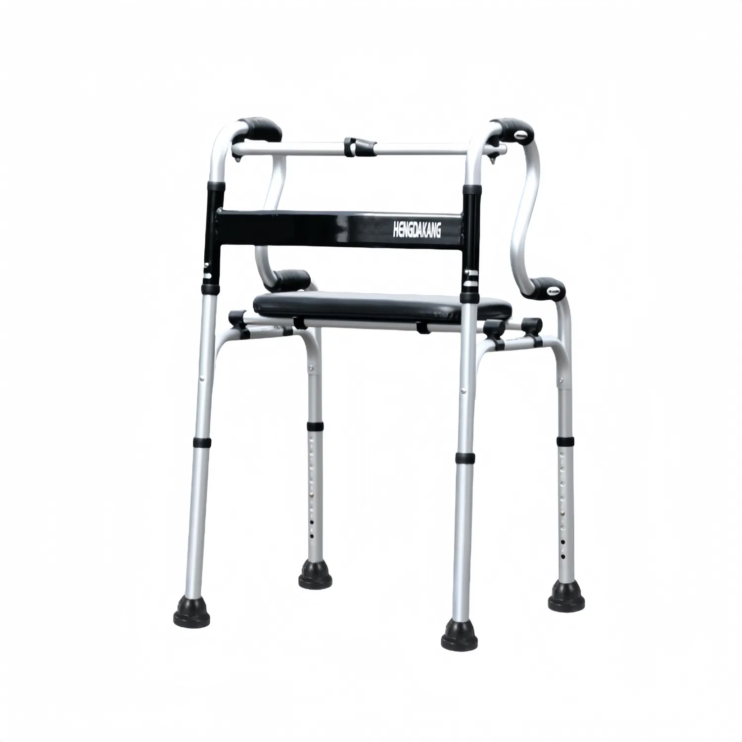Hot Selling Lightweight Folding Aluminum Rollator Walker with Seat for The Elderly